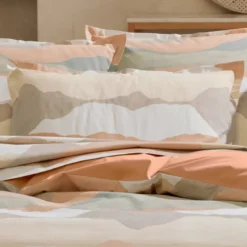 Copripiumino percalle di cotone (280 x 240 cm) Land Beige Gesso