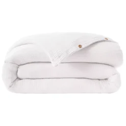 Copripiumino quadrupla garza di cotone (260 x 240 cm) Victoria x Gaïa Bianco chantilly