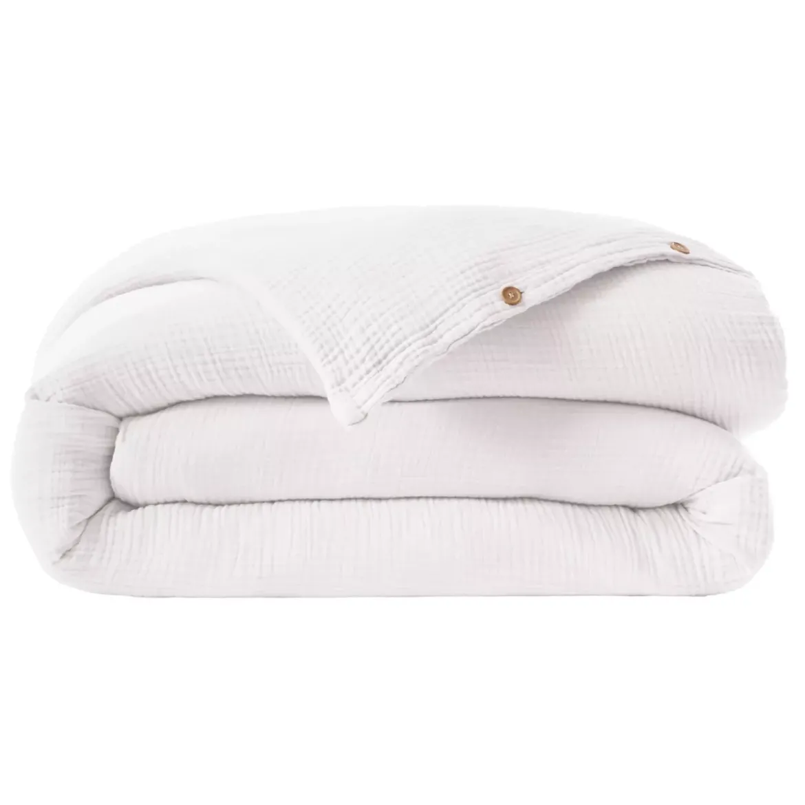 Copripiumino quadrupla garza di cotone (240 x 220 cm) Victoria x Gaïa Bianco chantilly