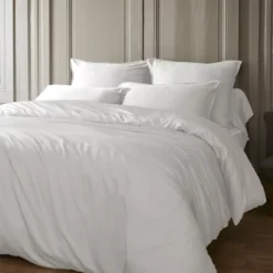Copripiumino raso di bambù (280 x 240 cm) Sienna Bianco
