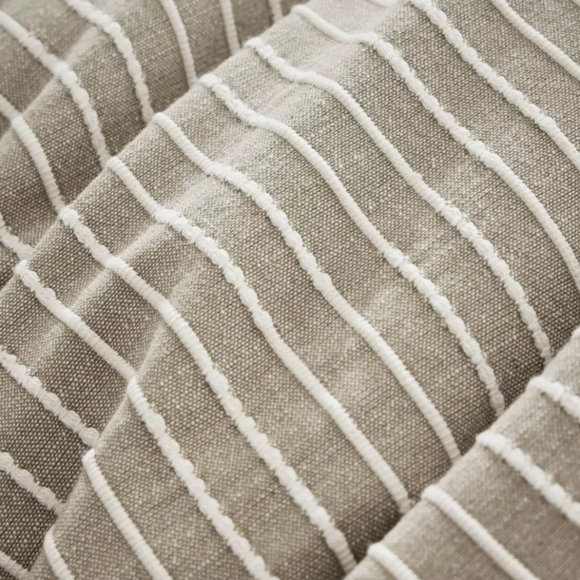 Copripiumino reversibile in cotone texturizzato e percale (200 x 200 cm) Alice Ecru