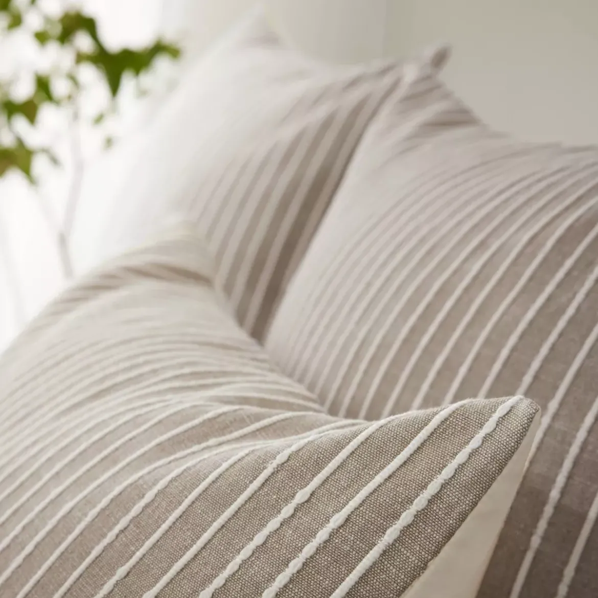 Copripiumino reversibile in cotone texturizzato e percale (240 x 220 cm) Alice Ecru