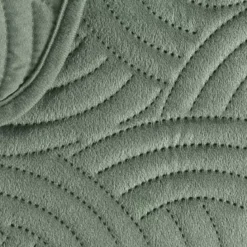 Copripiumino trapuntato e due federe (240 x 260 cm) Solange Verde cachi