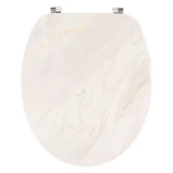 Copriwater in legno effetto marmo 18 pollici Lina Beige