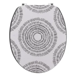 Copriwater in legno 18 pollici Nova Nero e bianco