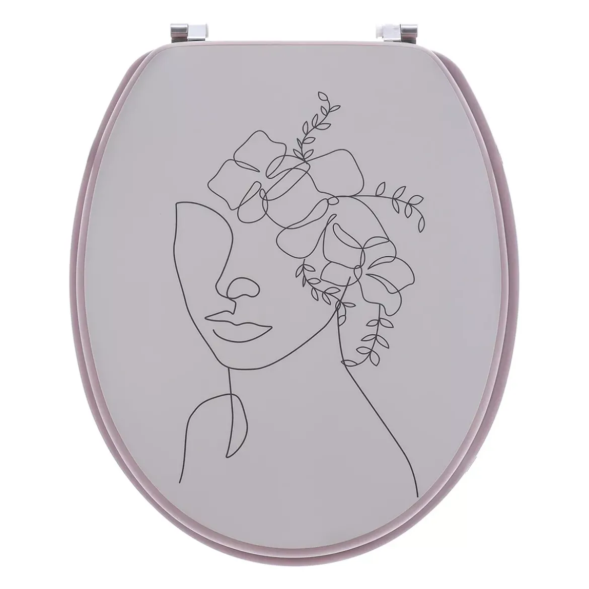 Copriwater in legno 18 pollici Rosy Bianco