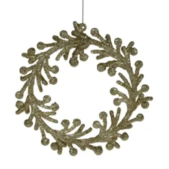 Corona di Natale da appendere Fogliame Oro