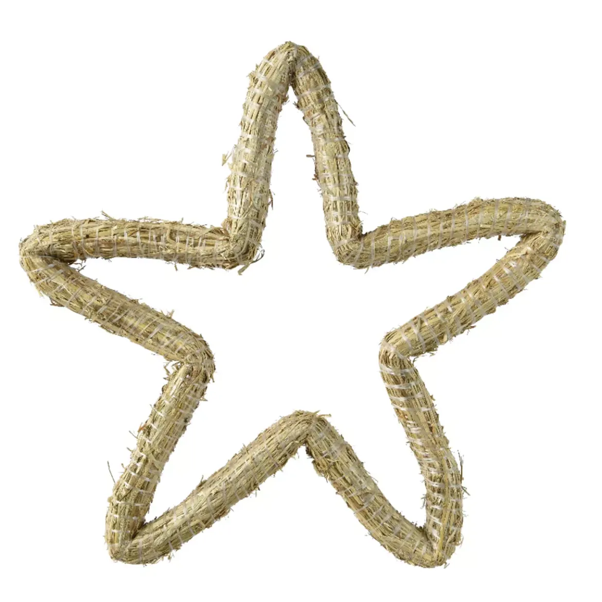 Corona di Natale in paglia (D42 cm) Stella da decorare