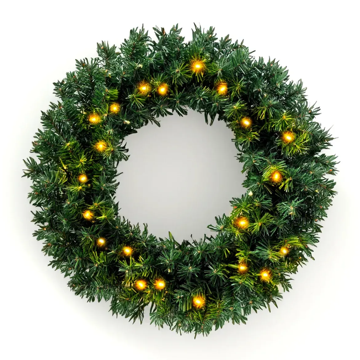 Corona di Natale luminosa (D60 cm) Royal Verde e bianco caldo