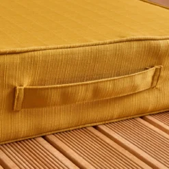 Cuscino da pavimento esterno sfoderabile (45 x 45 cm) Sunset Giallo senape