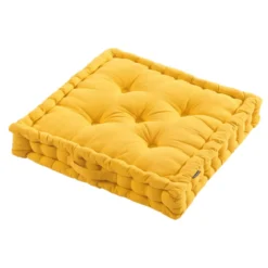 Cuscino da pavimento (60 x 60 cm) Pixel Giallo senape