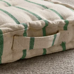 Cuscino da terra per esterni in tela di cotone quadrato (45 x 45 cm) Ocealys Verde