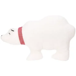 Cuscino di Natale bouclé (65 x 37 cm) Orso polare Bianco