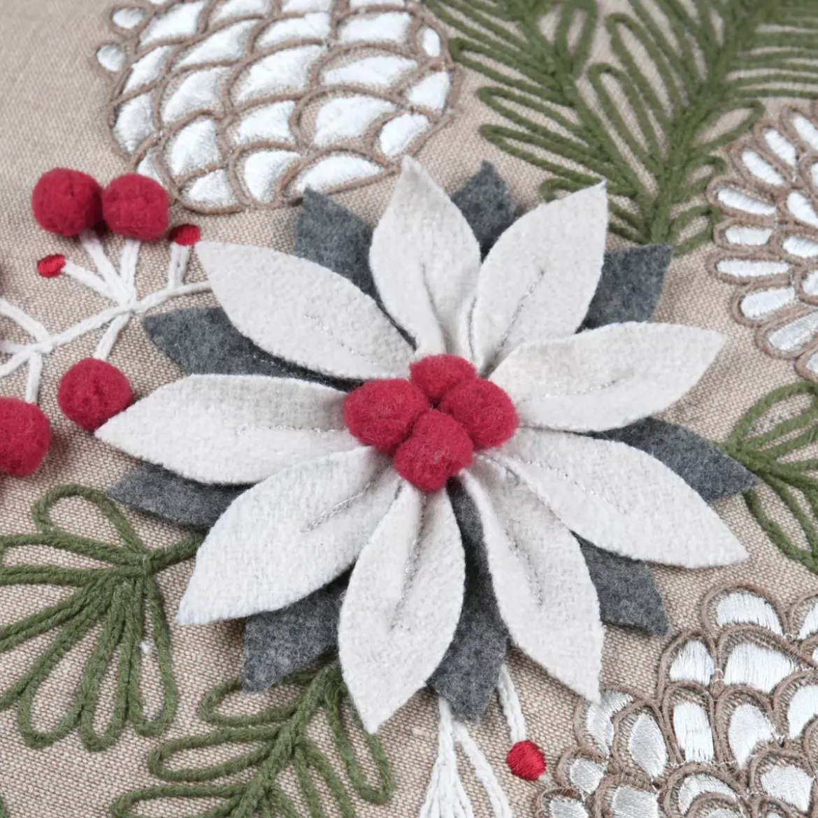 Cuscino di Natale cotone e lana (45 x 45 cm) Winty Naturale