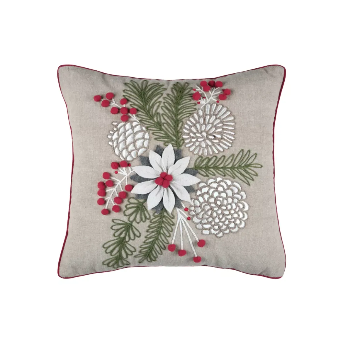 Cuscino di Natale cotone e lana (45 x 45 cm) Winty Naturale