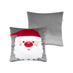 Cuscino di Natale quadrato velluto (45 x 45 cm) Edgard Babbo Natale Grigio
