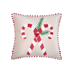 Cuscino natalizio quadrato in velluto (45 x 45 cm) Lucien Rosso