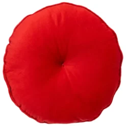 Cuscino natalizio rotondo (D40 cm) Rosso e bianco Caramella