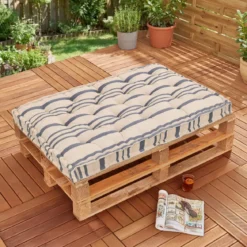 Cuscino per pallet da esterno rettangolare (120 x 80 cm) Nautira Blu navy