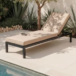 Cuscino per sdraio avvolgibile (190 x 60 cm) Edena Beige