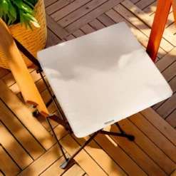 Cuscino per sedia da esterno quadrato (40 x 40 cm) Sunset Ecru