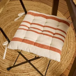 Cuscino per sedia quadrato (38 cm) Manduel Arancione