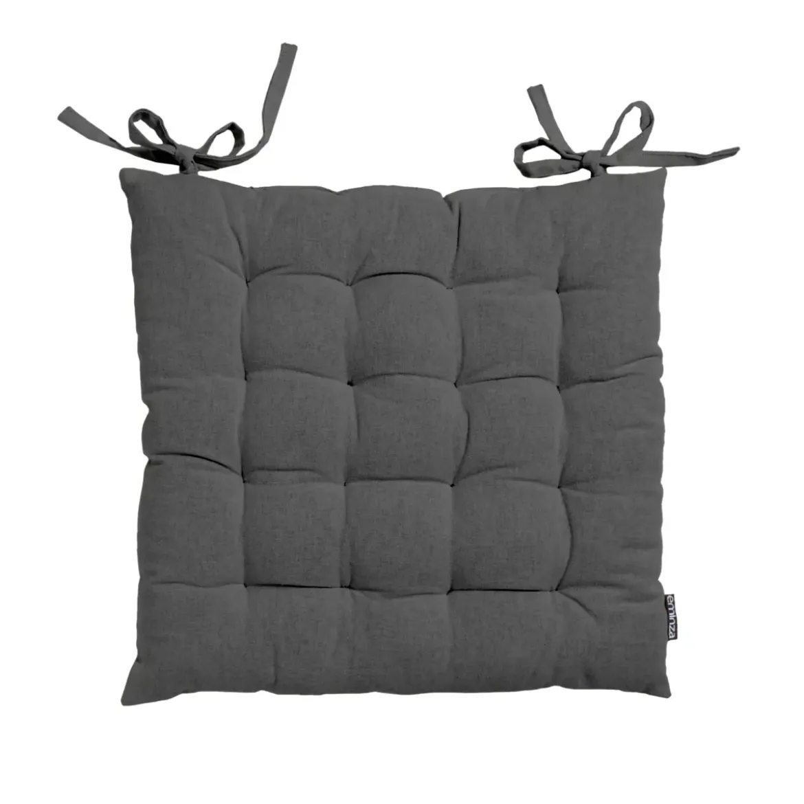 Cuscino per sedia quadrato in cotone (40 x 40 cm) Pixel Grigio antracite