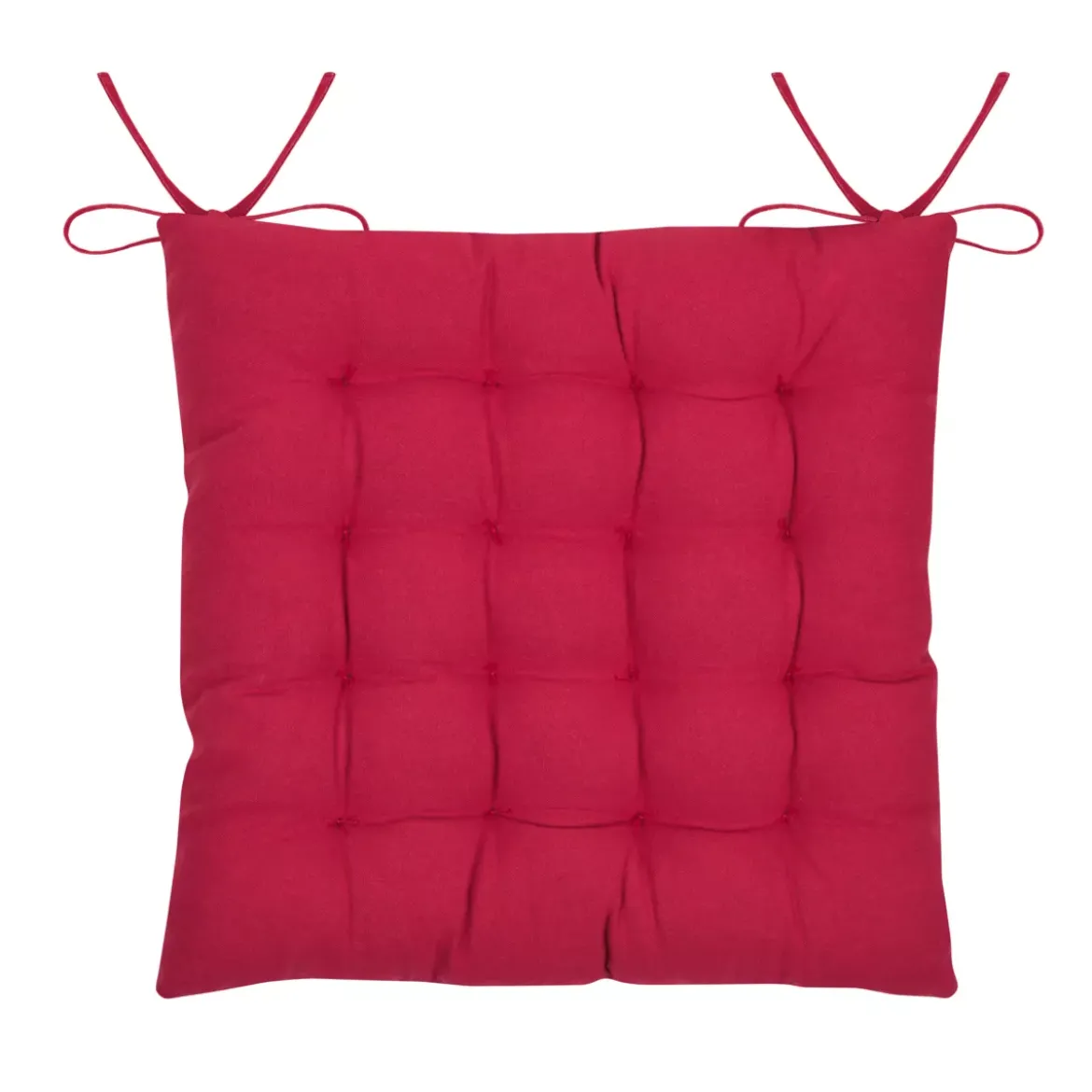 Cuscino per sedia quadrato in cotone (38x38 cm) Villard Bordeaux