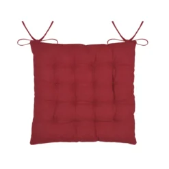 Cuscino per sedia quadrato in cotone (40 x 40 cm) Ornon Rosso