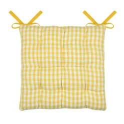 Cuscino per sedia quadrato in cotone (40 x 40 cm) Bardot Giallo