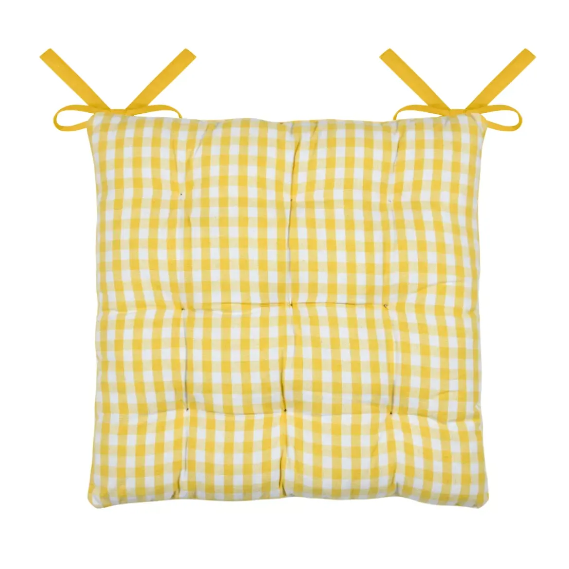 Cuscino per sedia quadrato in cotone (40 x 40 cm) Bardot Giallo