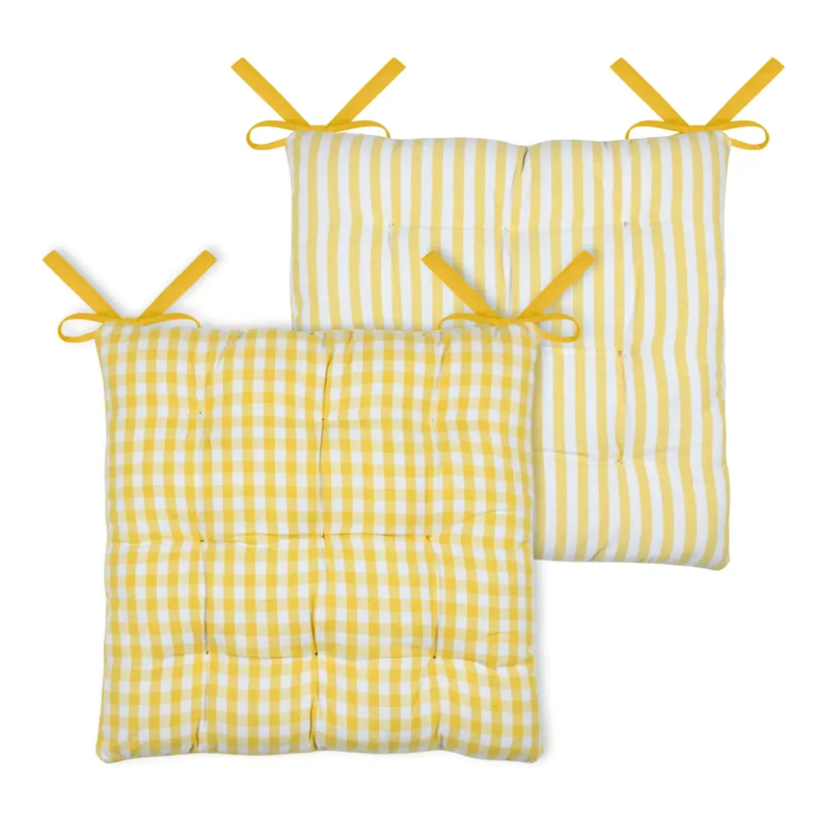 Cuscino per sedia quadrato in cotone (40 x 40 cm) Bardot Giallo