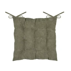 Cuscino per sedia quadrato in velluto (38 x 38 cm) Dandy Verde cachi