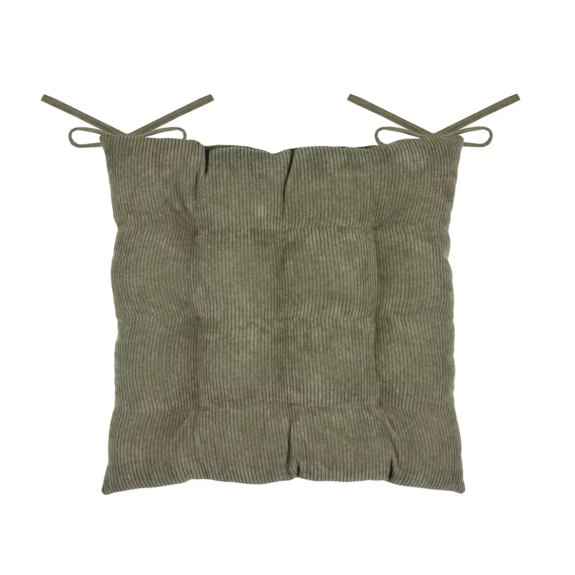 Cuscino per sedia quadrato in velluto (38 x 38 cm) Dandy Verde cachi
