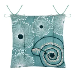 Cuscino per sedia quadrato in cotone (38x38 cm) Barbados Verde celadon