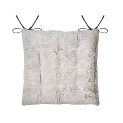 Cuscino per sedia quadrato in pelliccia sintetica (40 x 40 cm) Asgard Tortora