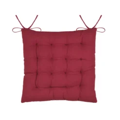 Cuscino per sedia quadrato in velluto (38 x 38 cm) Chamonix Rosso