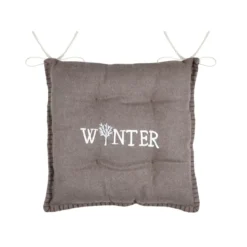 Cuscino per sedia quadrato in velluto (38 x 38 cm) Landry Tortora