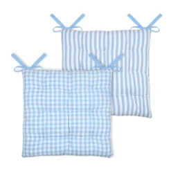 Cuscino per sedia quadrato in cotone (40 x 40 cm) Bardot Azzurro