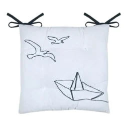 Cuscino per sedia quadrato in cotone (38 x 38 cm) Bordemer Bianco