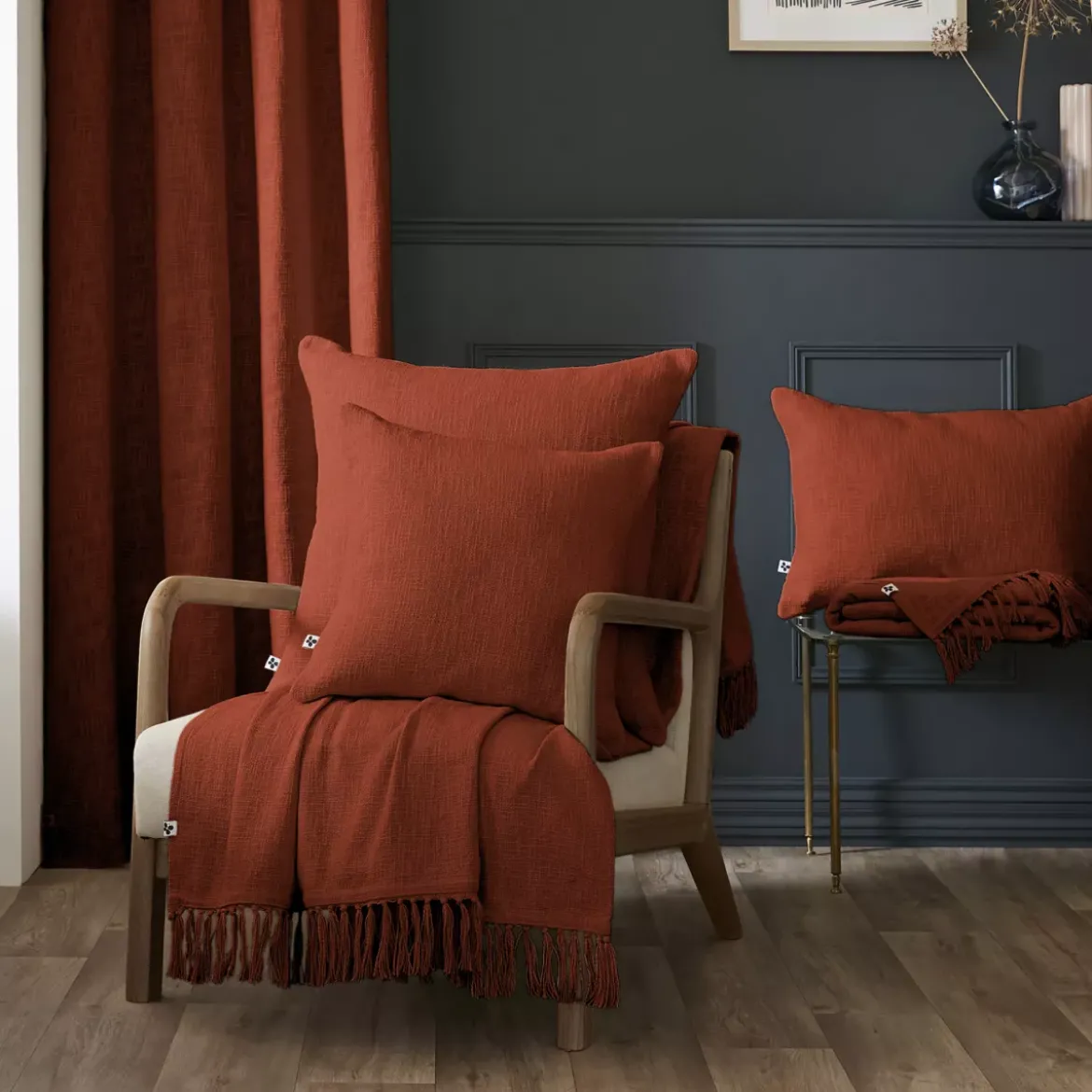 Cuscino quadrato cotone (45 x 45 cm) Sixtine Terracotta