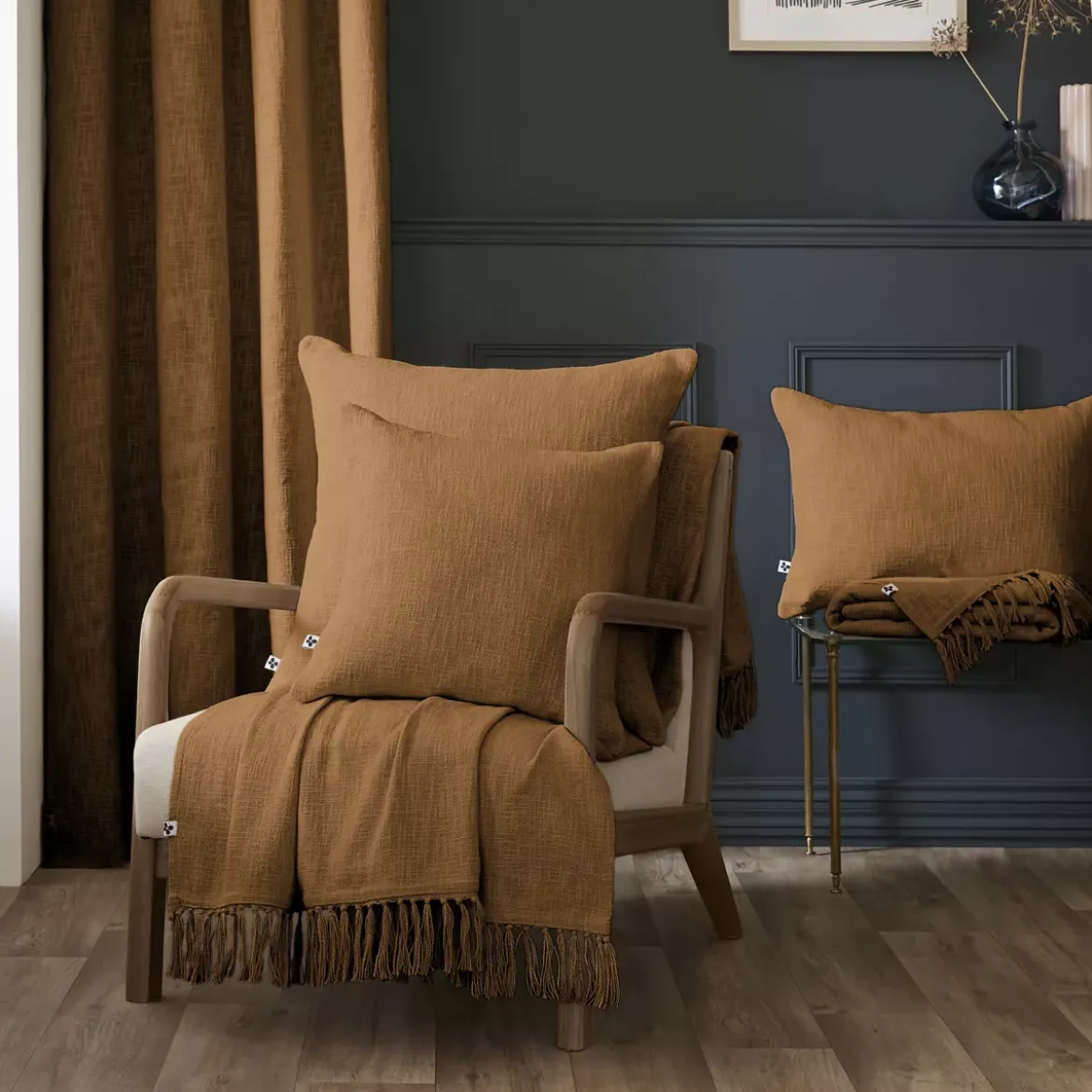 Cuscino quadrato cotone (60 x 60 cm) Sixtine Camel