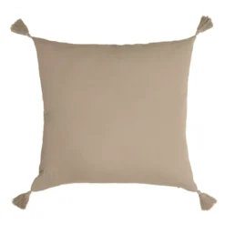 Cuscino quadrato garza di cotone (60 x 60 cm) Gaïa Marrone corda