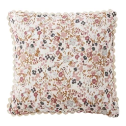 Cuscino quadrato garza di cotone (40 x 40 cm) Constance Beige pampa