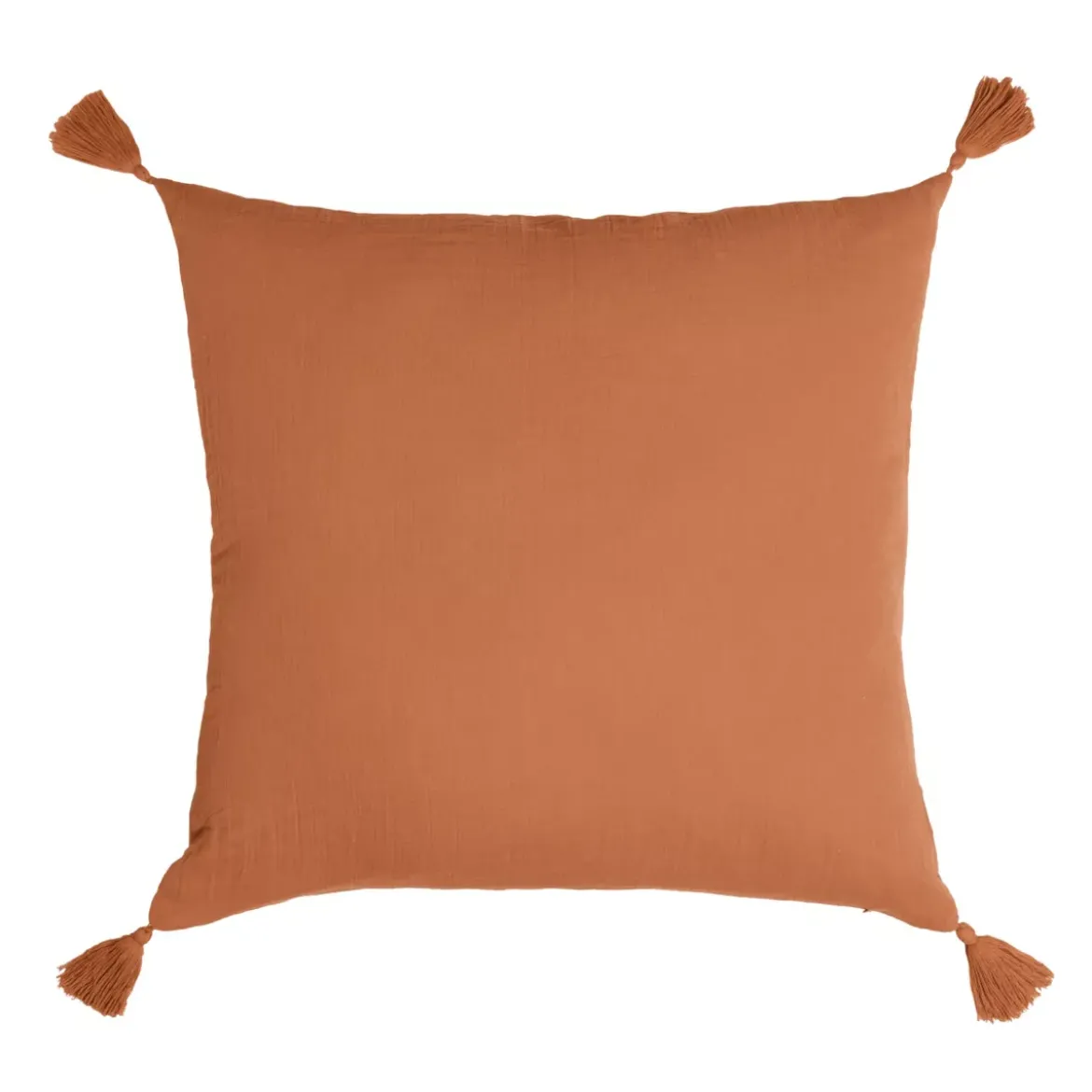 Cuscino quadrato garza di cotone (60 x 60 cm) Gaïa Albicocca