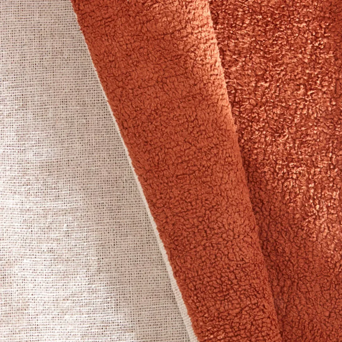 Cuscino quadrato in bouclé (40 x 40 cm) Ava Terracotta