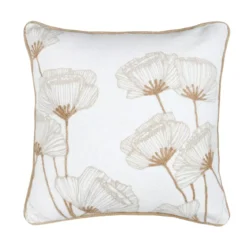 Cuscino quadrato in cotone (45 x 45 cm) Oriana Ecru