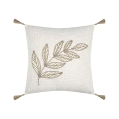 Cuscino quadrato in cotone (40 x 40 cm) Hemera Ecru