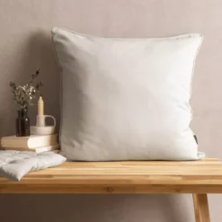 Cuscino quadrato in cotone (60 x 60 cm) Pixel Beige