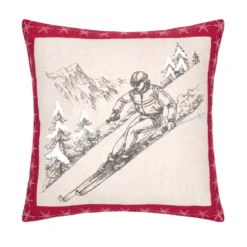 Cuscino quadrato in cotone (45 x 45 cm) Villard Grigio